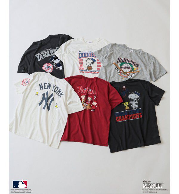 JOURNAL STANDARD relume「PEANUTS 別注 MLB ベースボール プリントTシャツ」|Tシャツ・カットソー|