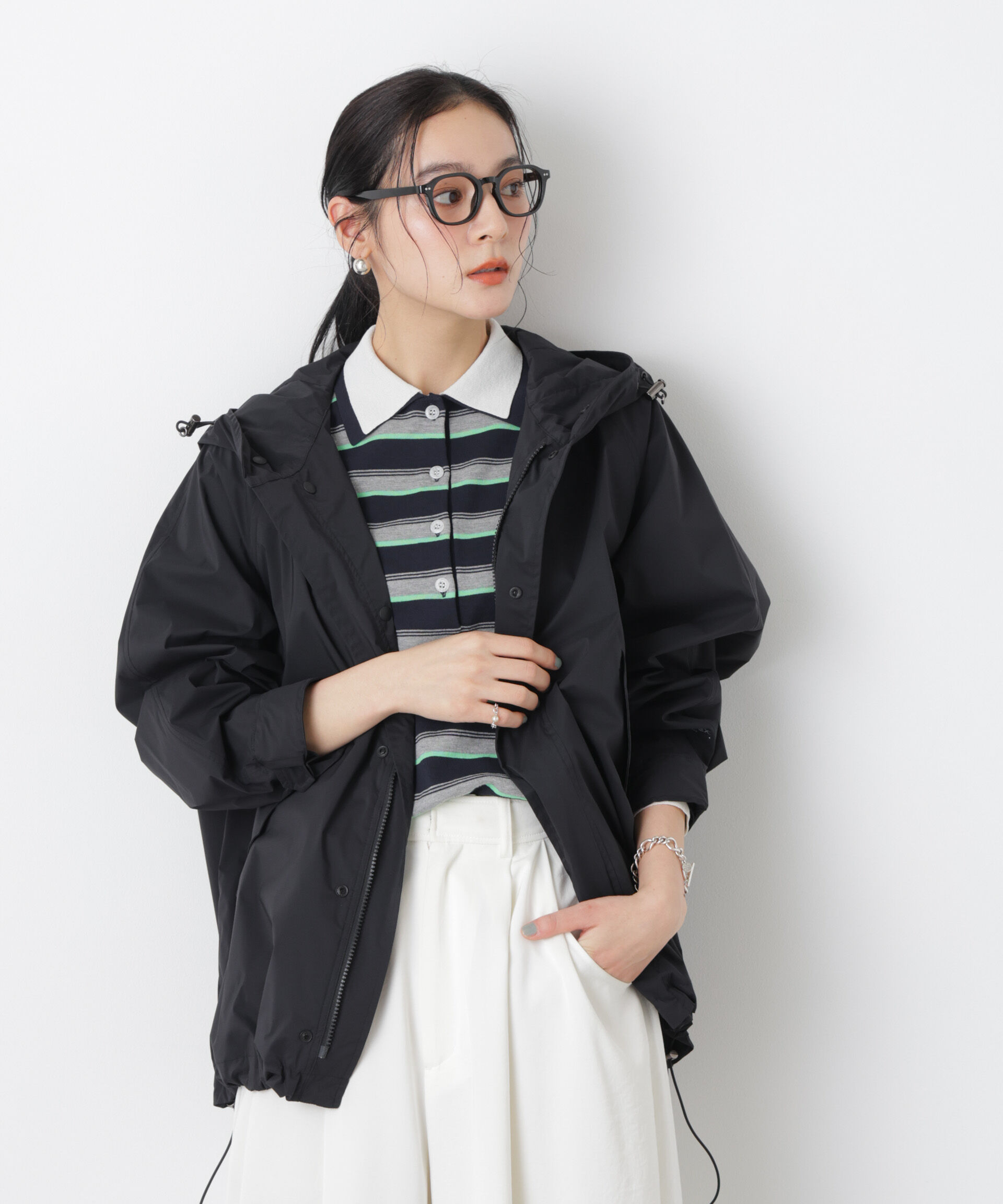 nano･universe「「Meaningful Continuity」PERTEX(R) SHIELD PRO フードブルゾン」|ブルゾン・スタジャン|ブラック