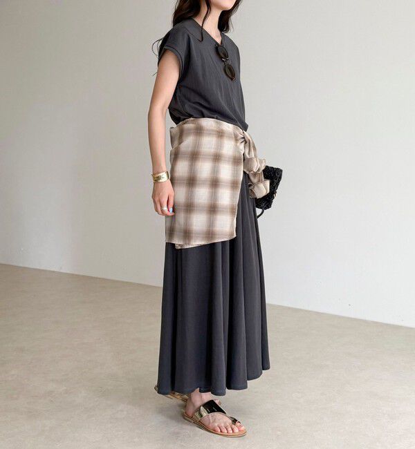 fredy emue「《セットアップ対応》タンブラー鹿の子フレアースカート」|スカート|