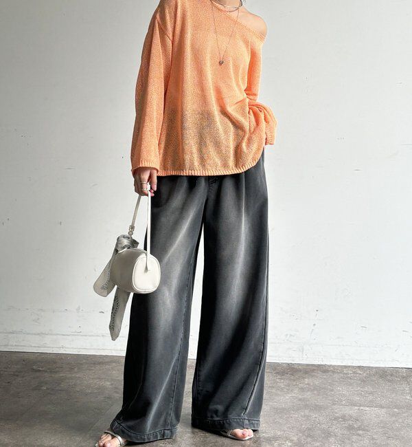  「【デニムなのにスウェット!?】デニムスウェットパンツ」|チノ|