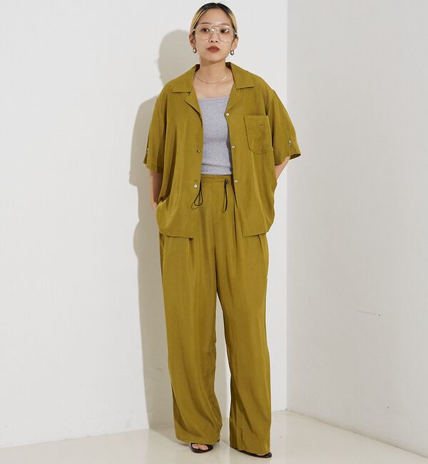 NOMINE「【セットアップ対応】ヴィンテージサテン 開襟 シャツ」|シャツ・ブラウス|