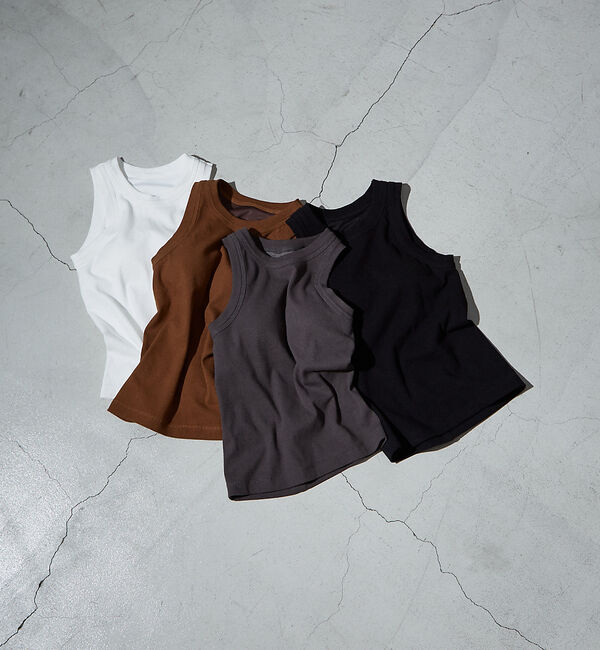 NOMINE「カップイン テレコ タンクトップ」|キャミソール|