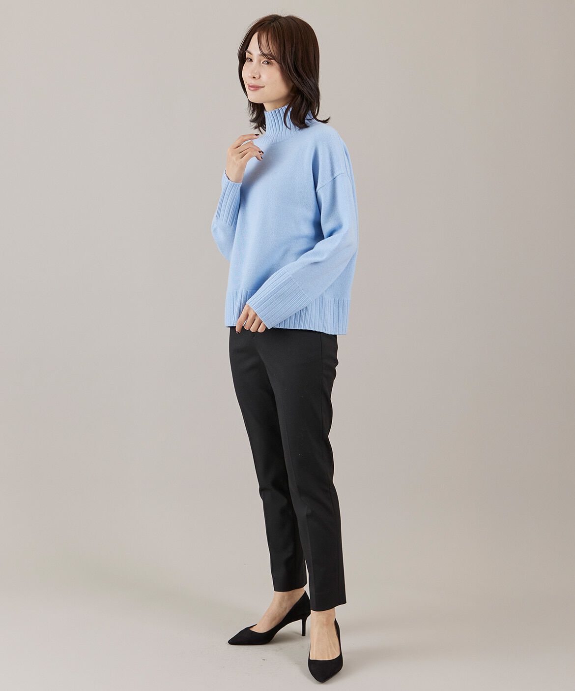 INED「ハイネックプルオーバーニット」|ニット・セーター|