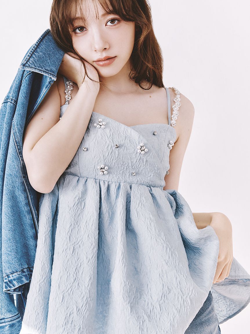 LILY BROWN「【WEB限定00サイズ】ストレッチセミフレアデニムパンツ」|デニム|