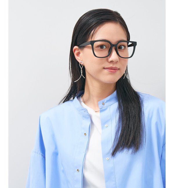  「ウェリントン型 メガネ│プラスチックフレーム│大きめ 小顔効果 ビッグシェイプ｜ レンズ交換券付」|メガネ|