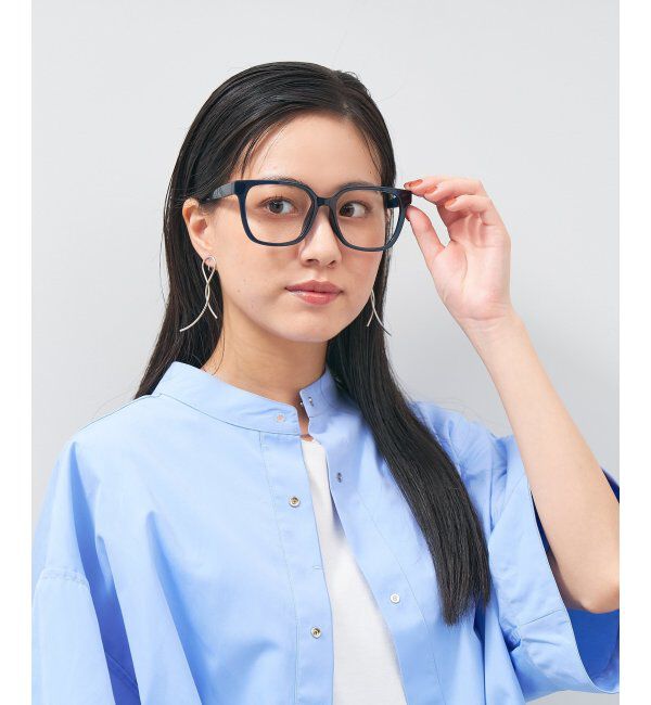  「ウェリントン型 メガネ│プラスチックフレーム│大きめ 小顔効果 ビッグシェイプ｜ レンズ交換券付」|メガネ|