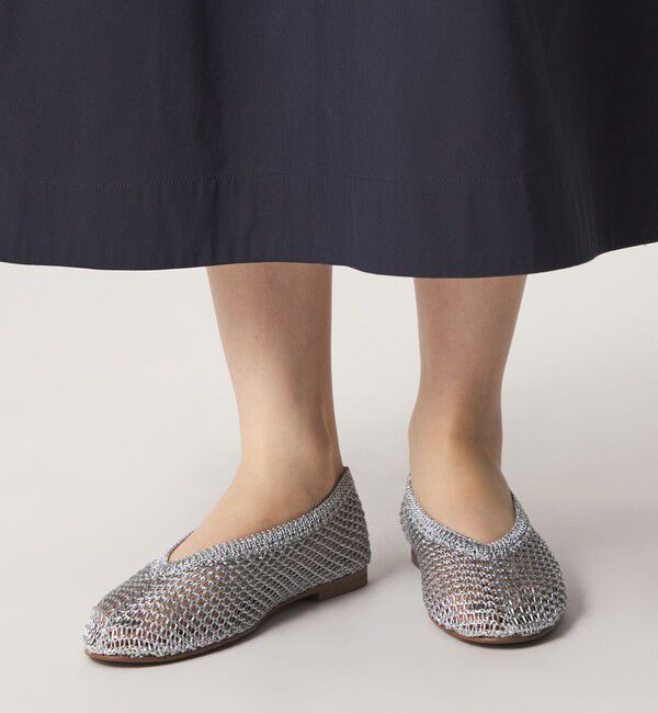 ODETTE E ODILE「【WEB限定】メタリックニット フラット10■」|パンプス|