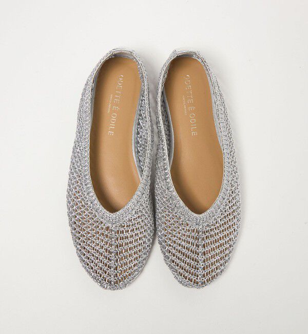 ODETTE E ODILE「【WEB限定】メタリックニット フラット10■」|パンプス|