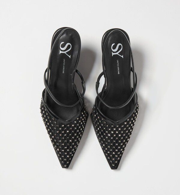 ODETTE E ODILE「＜SY＞ ポインテッド ビジュー ウェッジ バックベルト サンダル60&uarr;」|サンダル|