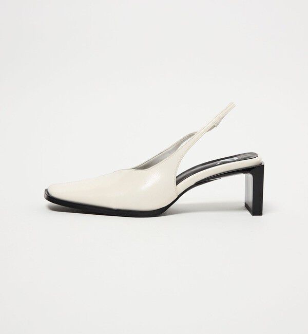 ODETTE E ODILE「＜SY＞ スクエアエッジヒールバックベルト パンプス55&uarr;」|パンプス|OFF WHITE