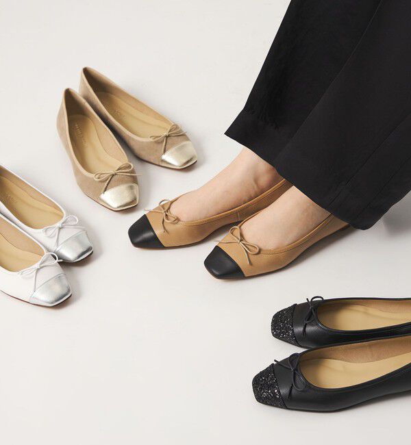 ODETTE E ODILE「【WEB限定】バレエコンビスクエア フラット10■&uarr;」|バレエシューズ|