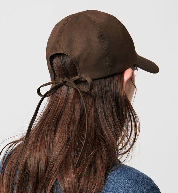 UNITED ARROWS「コットン バックリボン キャップ UV」|キャップ・キャスケット|DK.BROWN
