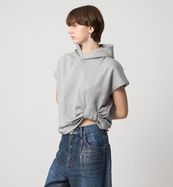 ASTRAET「＜ASTRAET＞ラメ ウラケ フーデッド ノースリーブプルオーバー」|パーカー|