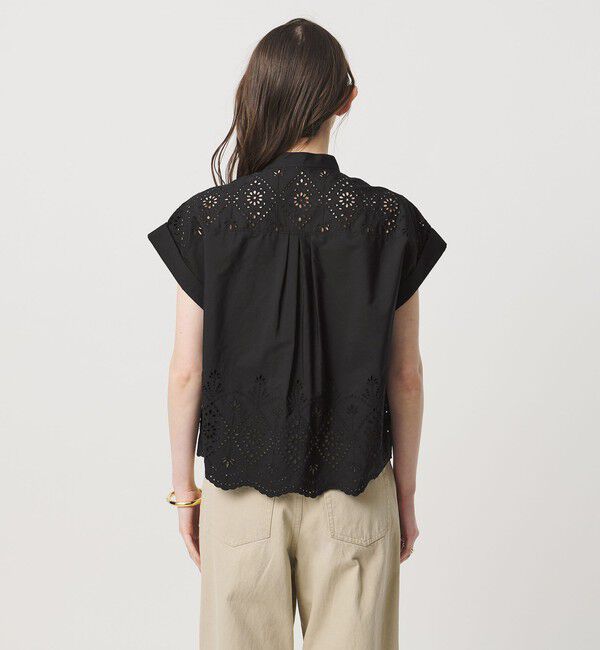 UNITED ARROWS「＜TICCA＞レース フレンチスリーブ シャツ」|シャツ・ブラウス|