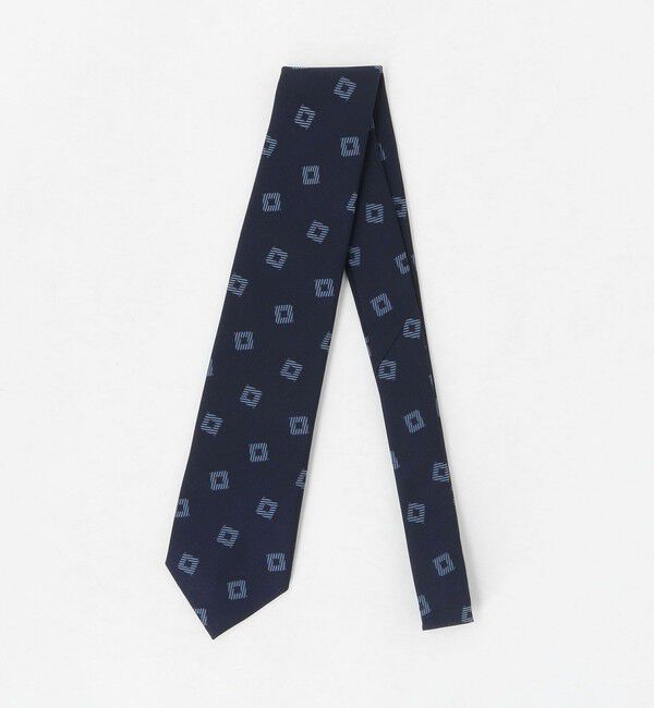 UNITED ARROWS「スクエア ジャガード ネクタイ」|ネクタイ・蝶ネクタイ|NAVY
