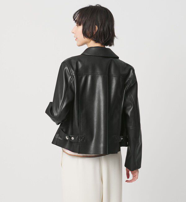 UNITED ARROWS「レザーライク ショートブルゾン」|ブルゾン・スタジャン|