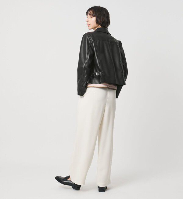 UNITED ARROWS「レザーライク ショートブルゾン」|ブルゾン・スタジャン|