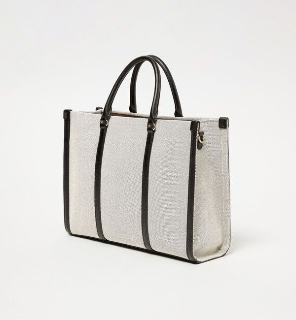 UNITED ARROWS「キャンバスコンビ スクエア トートバッグ」|トートバッグ|