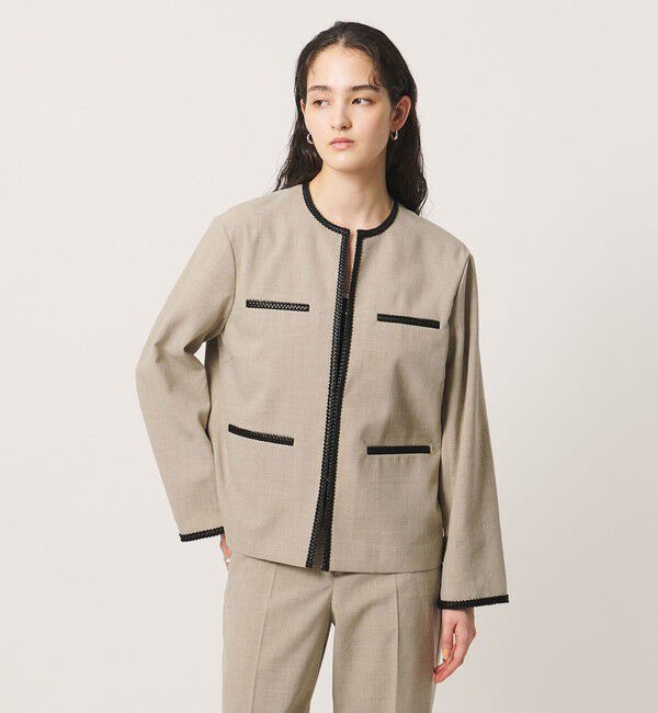UNITED ARROWS「Spiree ASAMI ノーカラー ジャケット」|ノーカラージャケット|