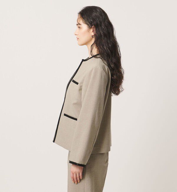 UNITED ARROWS「Spiree ASAMI ノーカラー ジャケット」|ノーカラージャケット|