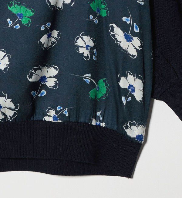 UNITED ARROWS「６分袖 プリント ニット コンビ シャツ ‐ウォッシャブル‐」|シャツ・ブラウス|