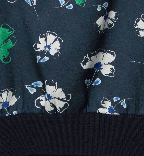 UNITED ARROWS「６分袖 プリント ニット コンビ シャツ ‐ウォッシャブル‐」|シャツ・ブラウス|