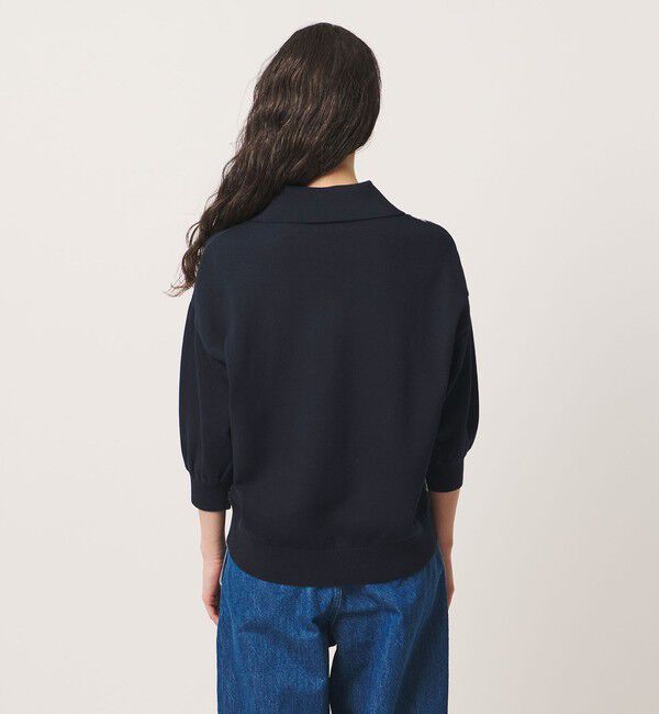 UNITED ARROWS「６分袖 プリント ニット コンビ シャツ ‐ウォッシャブル‐」|シャツ・ブラウス|