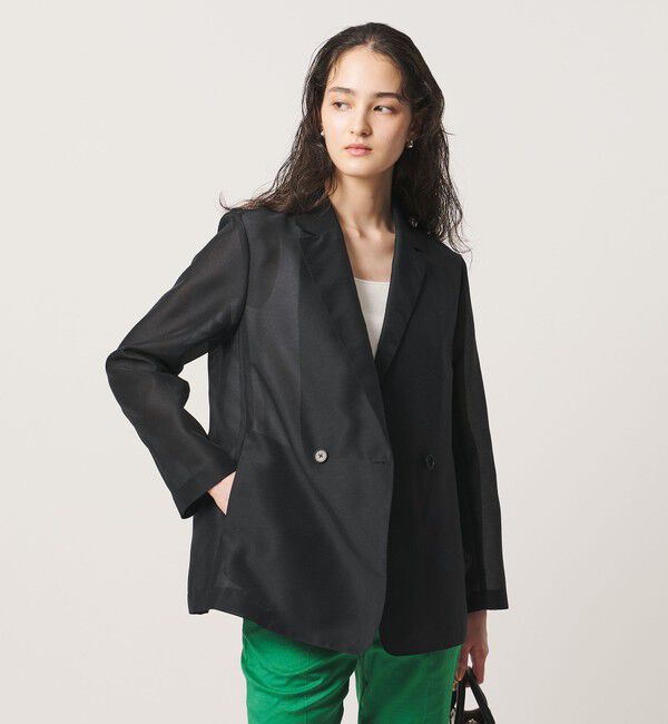 UNITED ARROWS「シアー テーラードジャケット ‐ウォッシャブル‐」|テーラードジャケット|BLACK