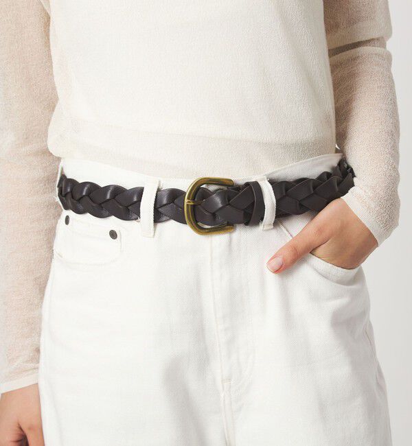 UNITED ARROWS green label relaxing「ミツアミ メッシュベルト」|ベルト|DK.BROWN