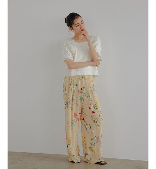 EMMEL REFINES「＜EMMEL REFINES＞EM HW テープヤーン ショートスリーブ ニット」|ニット・セーター|