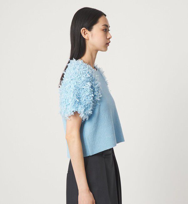 EMMEL REFINES「＜EMMEL REFINES＞EM HW テープヤーン ショートスリーブ ニット」|ニット・セーター|