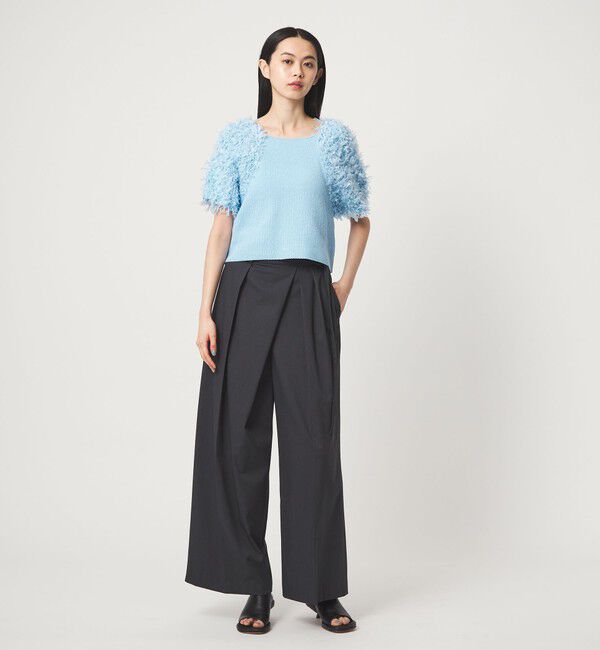 EMMEL REFINES「＜EMMEL REFINES＞EM HW テープヤーン ショートスリーブ ニット」|ニット・セーター|