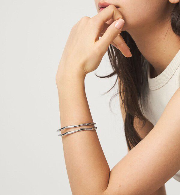 UNITED ARROWS green label relaxing「ダブル ライン バングル 2」|ブレスレット・バングル|SILVER
