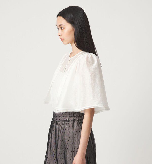EMMEL REFINES「＜EMMEL REFINES＞EM ハシゴレース フレアスリーブ ブラウス」|シャツ・ブラウス|