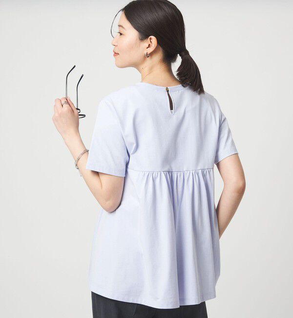 UNITED ARROWS green label relaxing「【WEB限定】＜at ease＞バック フレア カットソー  接触冷感 UVカット 遮熱」|Tシャツ・カットソー|