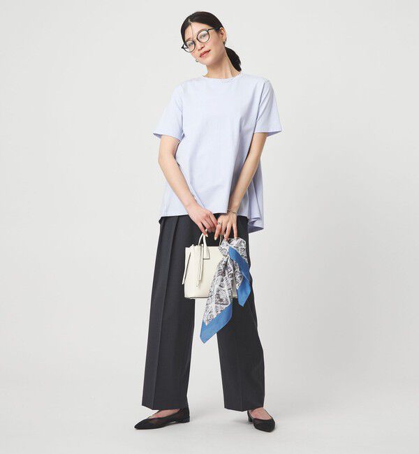 UNITED ARROWS green label relaxing「【WEB限定】＜at ease＞バック フレア カットソー  接触冷感 UVカット 遮熱」|Tシャツ・カットソー|