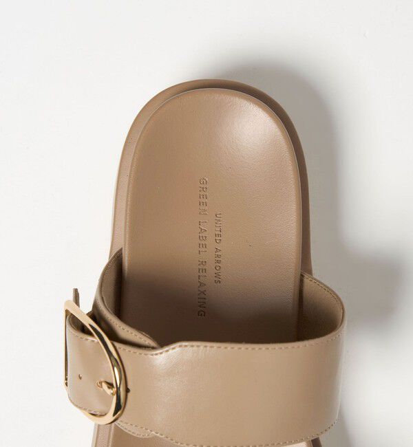 UNITED ARROWS green label relaxing「ダブルベルト プラット サンダル」|サンダル|