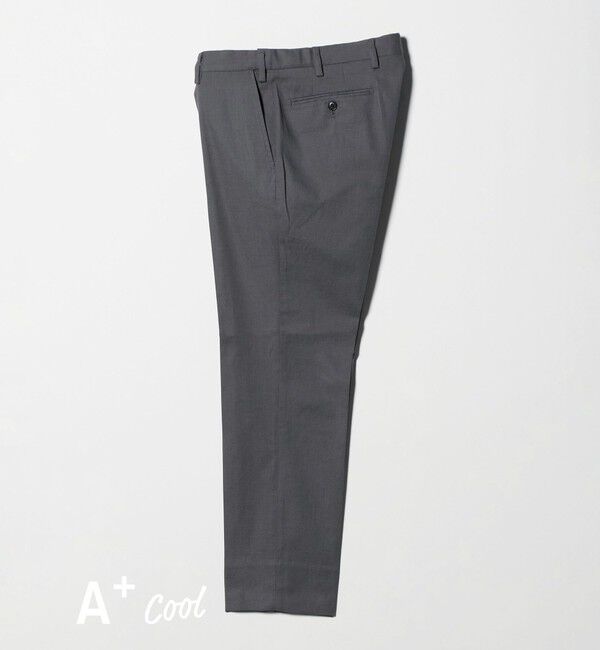 UNITED ARROWS green label relaxing「A+ COOL ロイヤルオックス スタンダード アジャスター NP スラックス -ウォッシャブル・接触冷感・吸水速乾」|スラックス|MD.GRAY