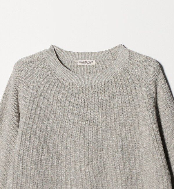BEAUTY&YOUTH UNITED ARROWS「ブークレ ミックス 12ゲージ アゼ クルーネック ニット ウォッシャブル」|ニット・セーター|