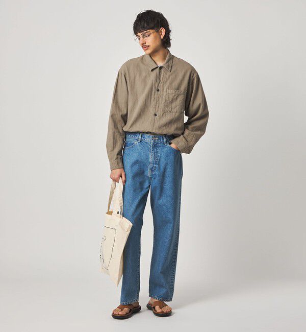 STEVEN ALAN「＜Steven Alan＞ CL クレープ オープンカラー オーバー シャツ」|シャツ・ブラウス|