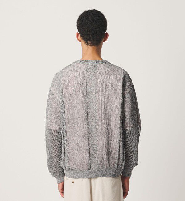 BEAUTY&YOUTH UNITED ARROWS「アイレットパターン シアー カーディガン 」|カーディガン|