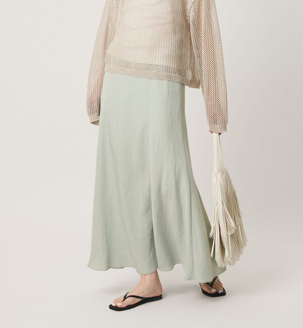 BEAUTY&YOUTH UNITED ARROWS「麻ブレンド バイアス フレアスカート ウォッシャブル」|フレア|LT.BLUE