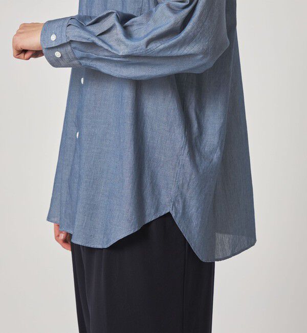 STEVEN ALAN「＜Steven Alan＞ シアーデニム レギュラーカラー シャツ LOOSE」|シャツ・ブラウス|