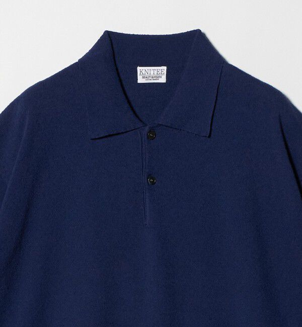 BEAUTY&YOUTH UNITED ARROWS「KNITEE クリンプコットン ニット ポロシャツ ウォッシャブル」|ニット・セーター|