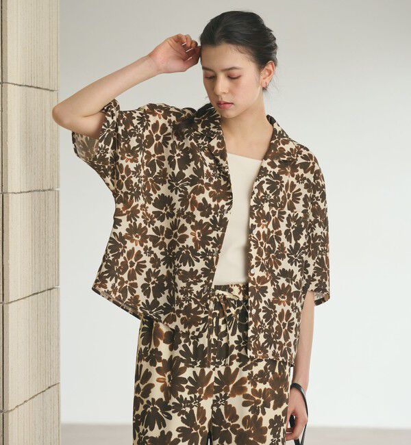 BEAUTY&YOUTH UNITED ARROWS「フラワープリント シャツ ウォッシャブル」|シャツ・ブラウス|