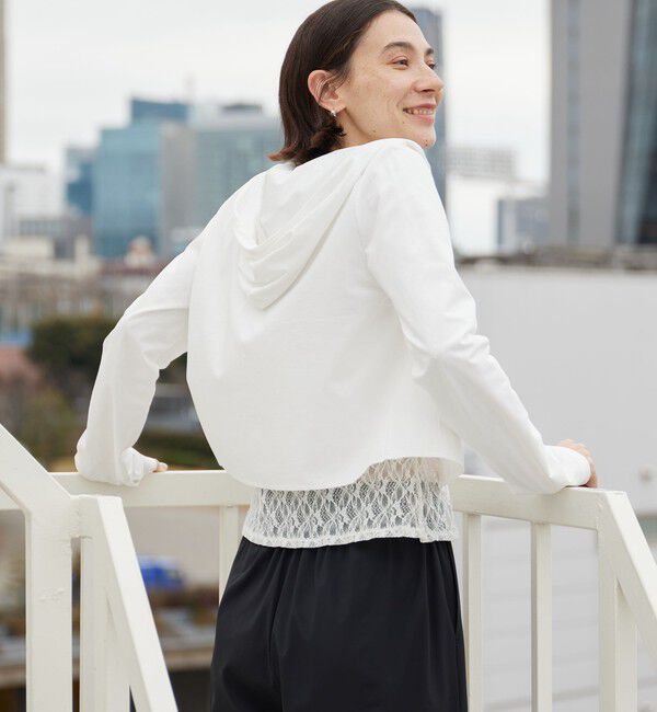 BEAUTY&YOUTH UNITED ARROWS「【WEB限定 Wardrobe DAILY MINIMAL】フードジップパーカー UVカット 接触冷感 ウォッシャブル」|パーカー|