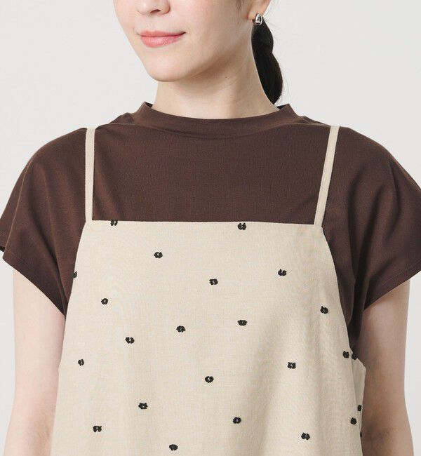 BEAUTY&YOUTH UNITED ARROWS「麻ブレンド ドット キャミワンピース」|ワンピース|