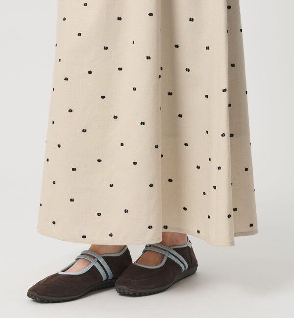 BEAUTY&YOUTH UNITED ARROWS「麻ブレンド ドット フレアロングスカート」|スカート|