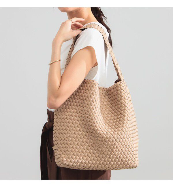 Demi-Luxe BEAMS 「NAGHEDI / イントレチャート ショルダーバッグ〈CAMEL〉」|トートバッグ|