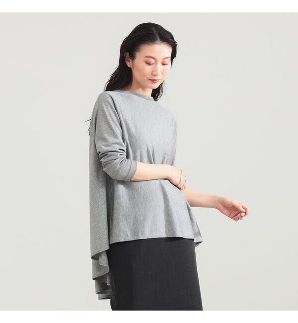 Demi-Luxe BEAMS 「COG THE BIGSMOKE / ABBY バックフレア トップス」|Tシャツ・カットソー|LIGHT.GREY